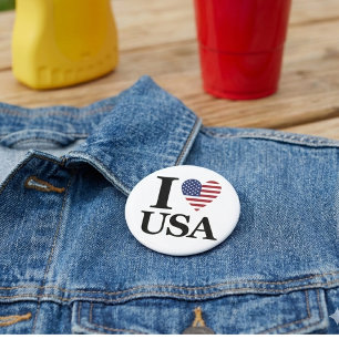  "I ❤️ USA" Statement Button