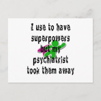 I use to have superpowers postcard