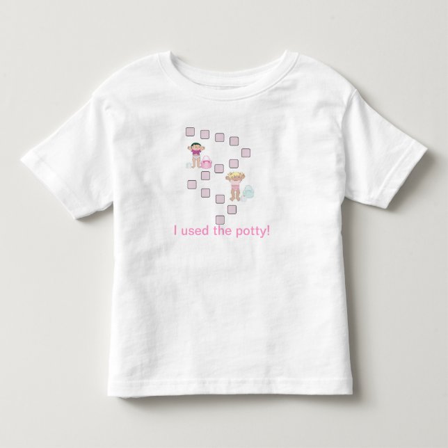 "I used the potty!" Sticker Reward Shirt (girls) (Front)