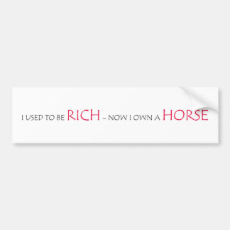 I used to be rich bumper sticker