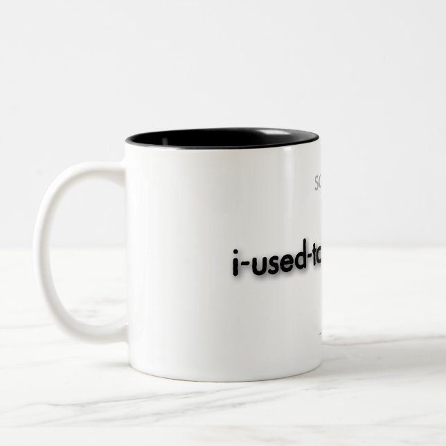 i-used-to-be-trouble! Two-Tone coffee mug (Left)