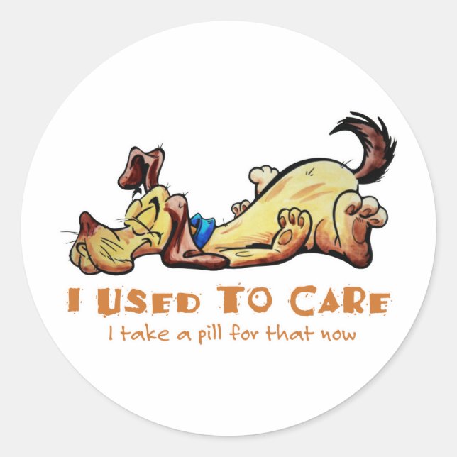 I Used To Care Classic Round Sticker (Front)