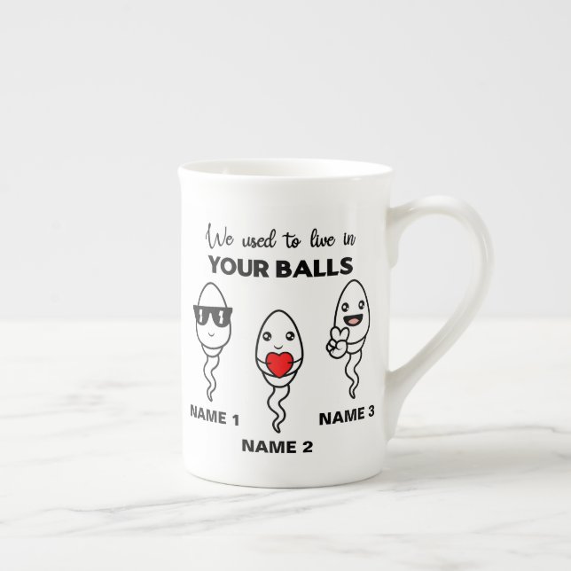 I Used To Live In Your Balls, Funny Coffee Mug (Right)