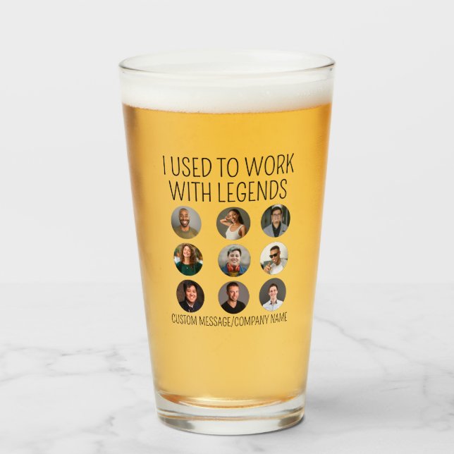 I Used To Work With Legends 9 Coworker Photo Glass (Front Filled)