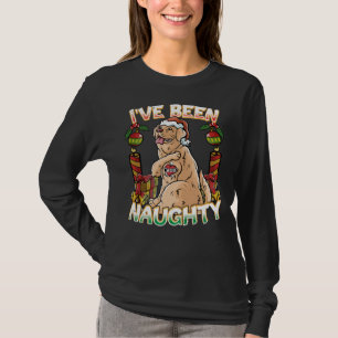 I Ve Been Naughty Labrador Retriever Dog With Sant T-Shirt