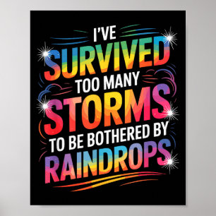 I’ve Survived Many Storms, Inspirational Motivatio Poster