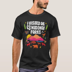 I Visited All 63 National Parks USA Parks T-Shirt