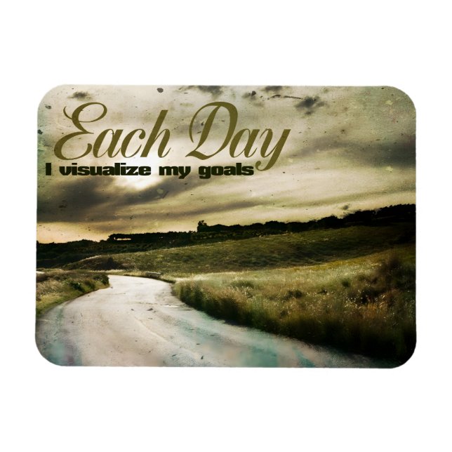 "I visualise my goals" Motivation Affirmation Flex Magnet (Horizontal)