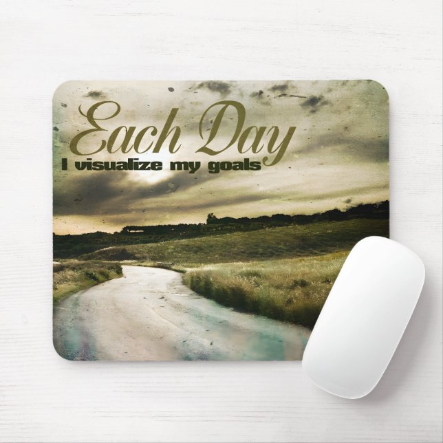 "I visualise my goals" Motivation Affirmation Mouse Pad (With Mouse)