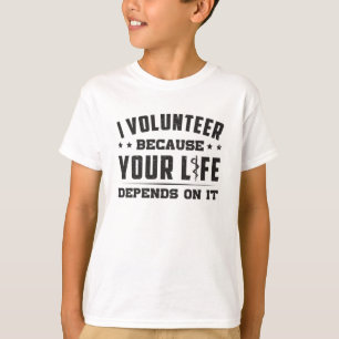 I Volunteer Paramedic Ambulance EMS Nurse Funny T-Shirt