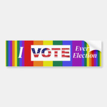 I VOTE Every Election Pride Colours