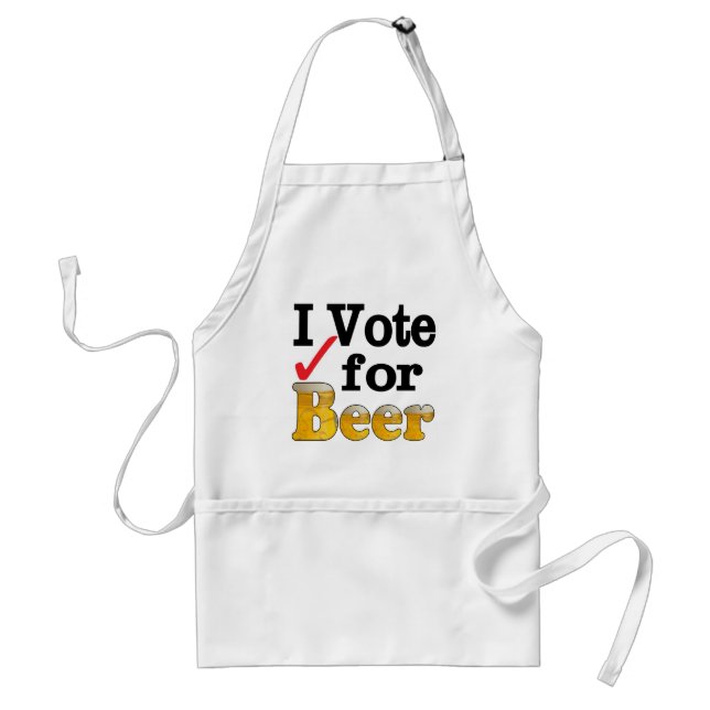 I Vote for Beer Standard Apron (Front)