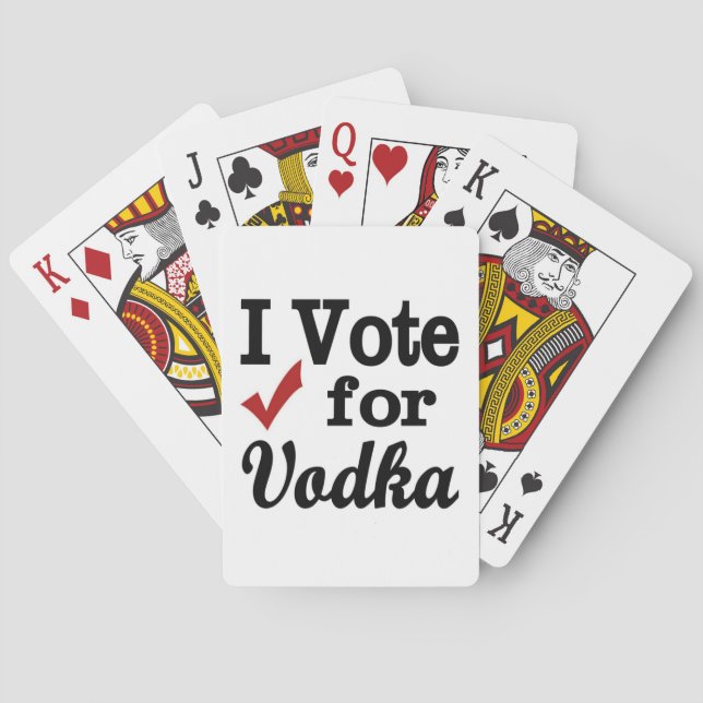 I Vote for Vodka Playing Cards (Back)