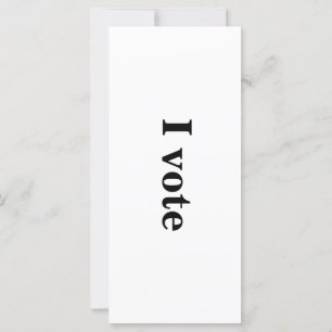 "I vote" Intention Card