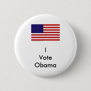 I Vote Obama 6 Cm Round Badge