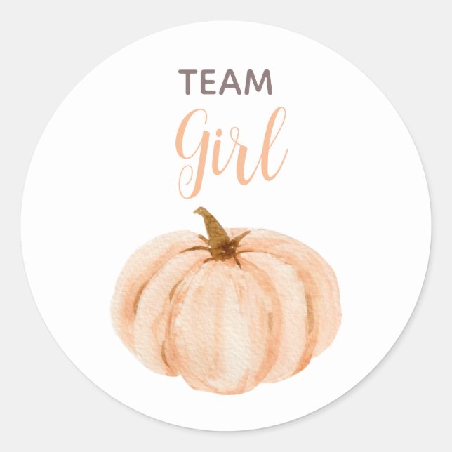 I VOTE Orange Gender Reveal Baby Shower Game Classic Round Sticker (Front)