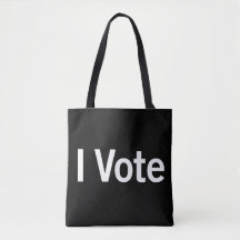 I Vote Tote - White Text