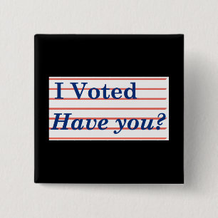 I Voted! 15 Cm Square Badge