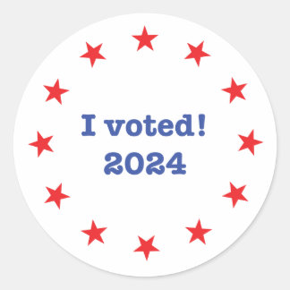 I voted! 2024 classic round sticker
