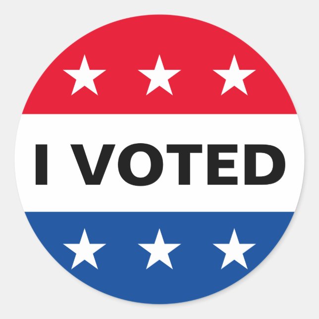 I Voted 2024 Elections Classic Round Sticker (Front)