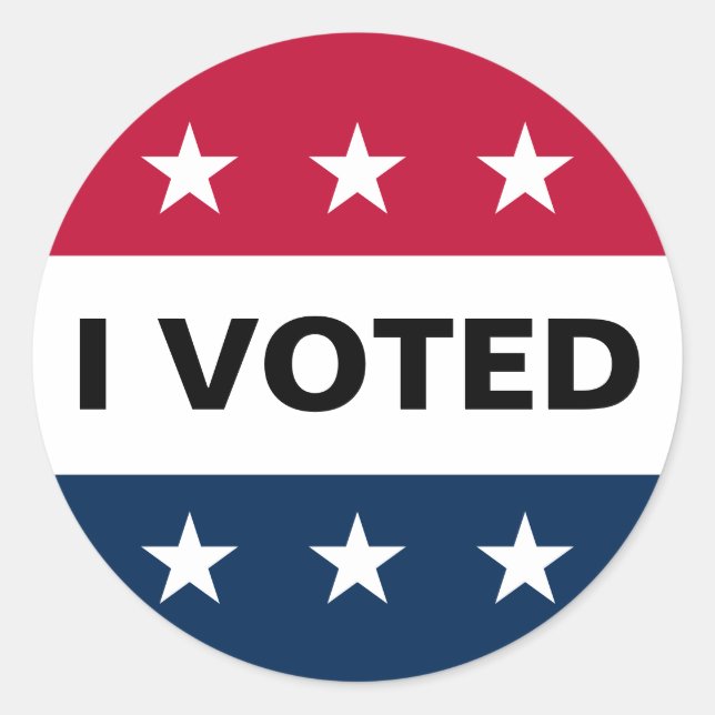 I Voted 2024 Elections Classic Round Sticker (Front)