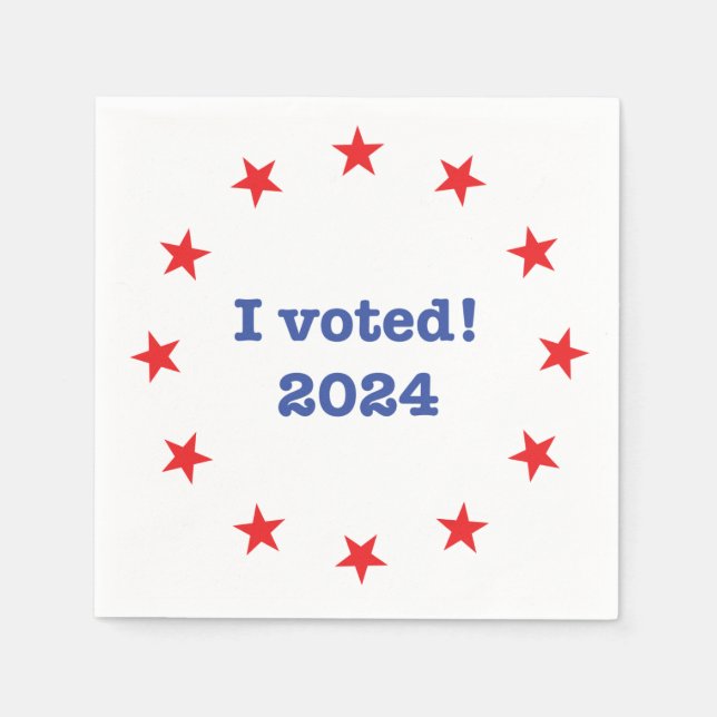 I voted! 2024 napkin (Front)