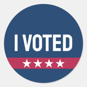 I Voted 2024- Patriotic American Election  Classic Round Sticker