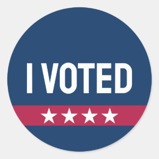 I Voted 2024- Patriotic American Election  Classic Round Sticker