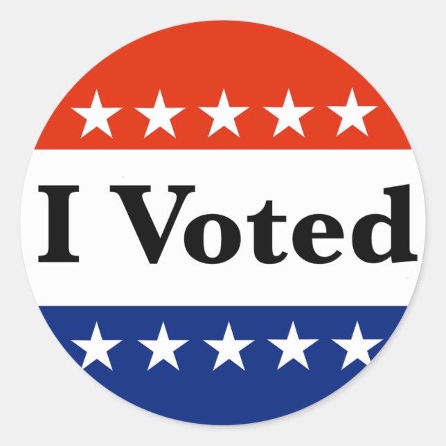 I Voted 2026 Elections Classic Round Sticker (Front)