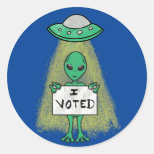 I Voted - Alien! Classic Round Sticker