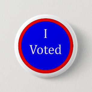 I Voted Blue 6 Cm Round Badge