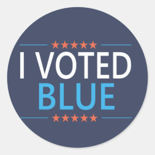 I Voted Blue Democrat Classic Round Sticker