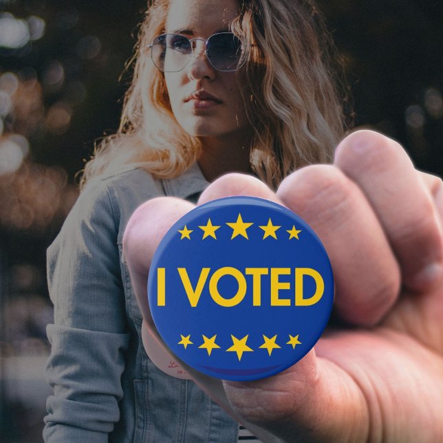 I Voted Button Europe Election Future Democracy (Creator Uploaded)
