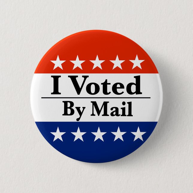 I Voted By Mail 6 Cm Round Badge (Front)