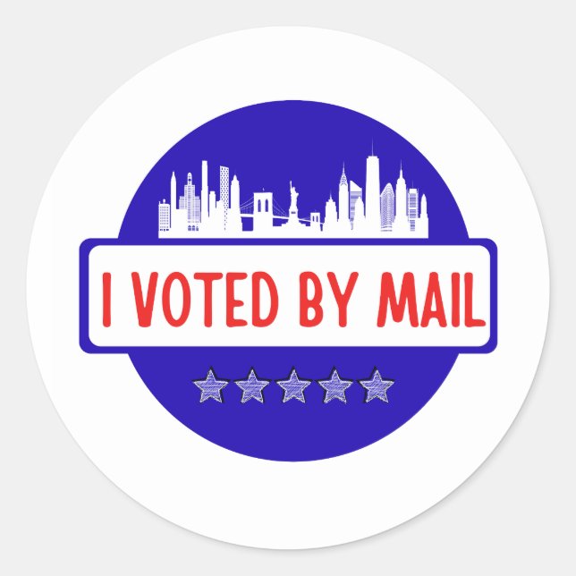 I Voted by Mail Classic Round Sticker (Front)