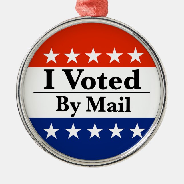 I Voted By Mail Metal Tree Decoration (Front)