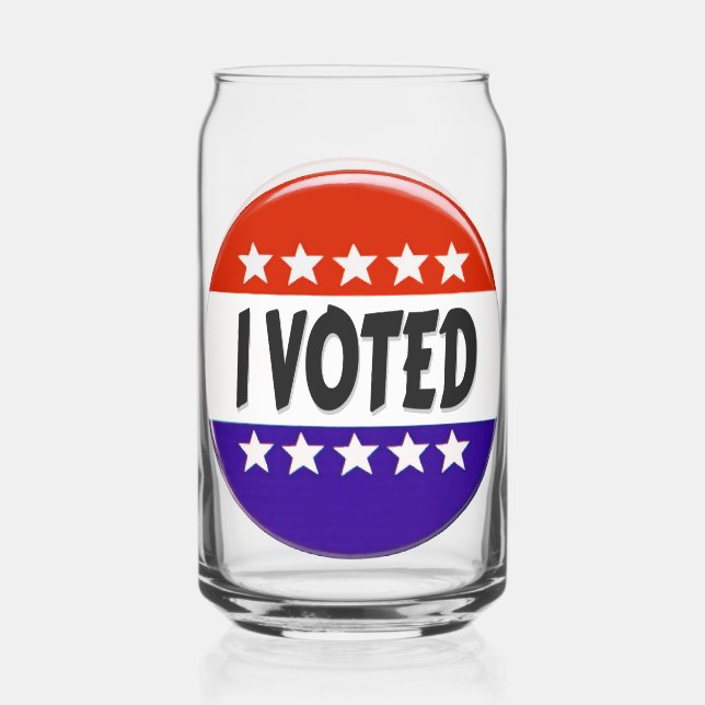 I Voted Can Glass (Front)