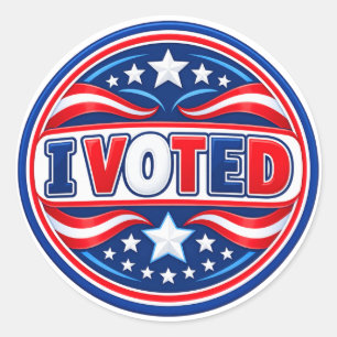 I Voted Classic Round Sticker