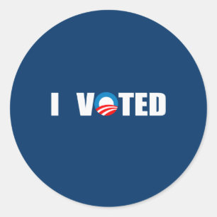 I VOTED CLASSIC ROUND STICKER
