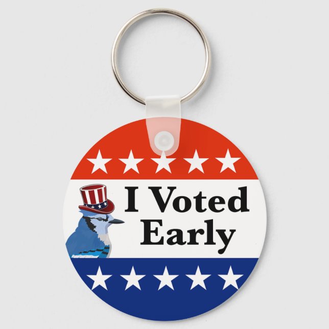 I Voted Early 2026 Elections Key Ring (Front)