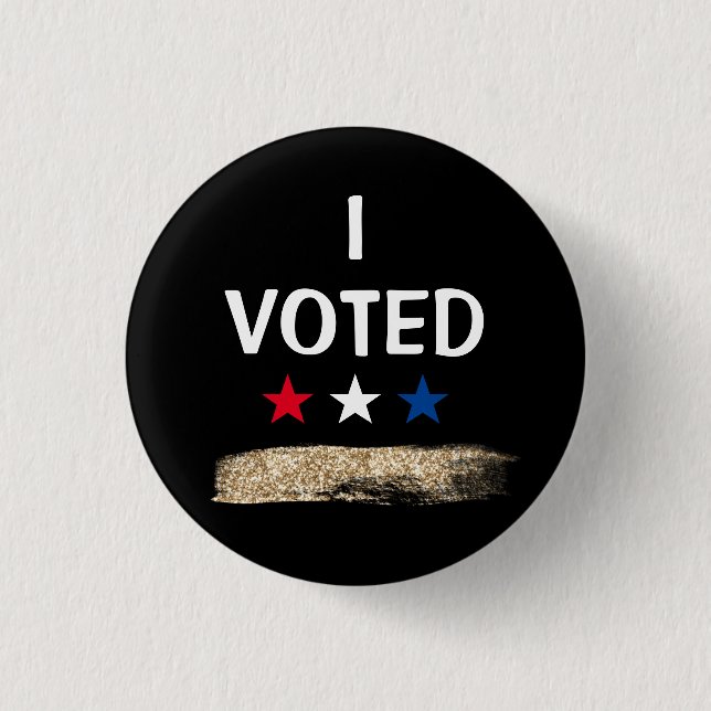 I Voted Elections Sparkles Stars 3 Cm Round Badge (Front)