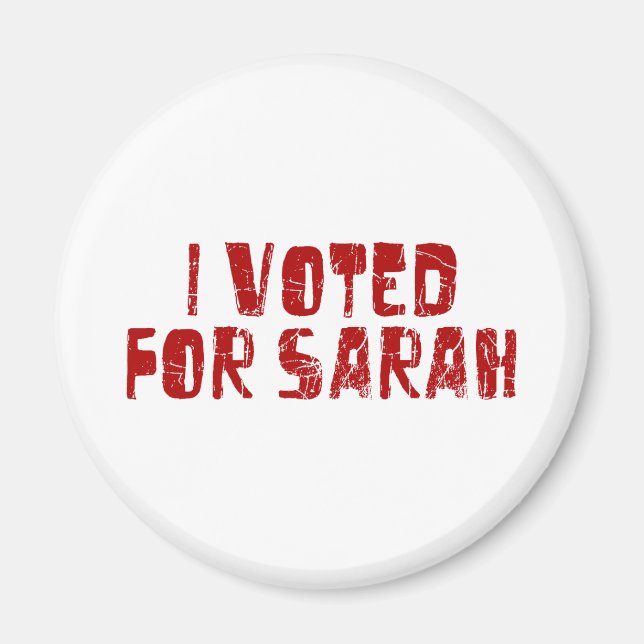 I Voted For Sarah Magnet (Front)
