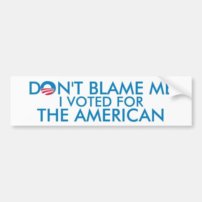 I Voted for The American Bumper Sticker (Front)