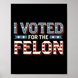 I Voted For The Felon - Donald Trump 2024 1  Poster