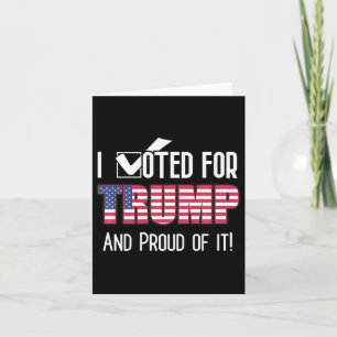 I Voted For Trump Patriotic Flag Patriot American  Card