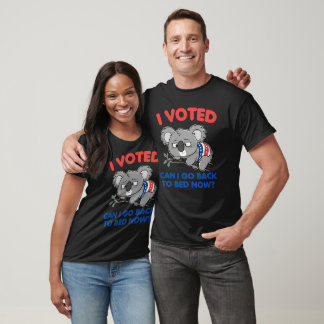 I Voted Funny Koala US Election 2024 New Voter T-Shirt