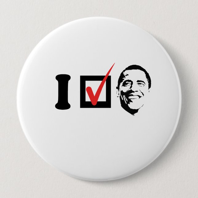 I VOTED OBAMA FACE -.png 10 Cm Round Badge (Front)