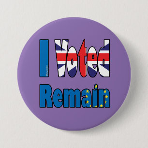 "I Voted Remain" badge EU referendum