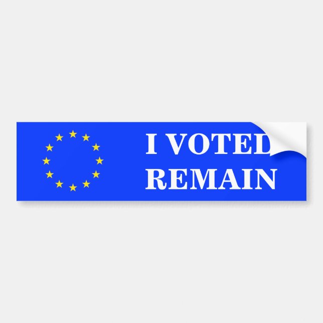 I VOTED REMAIN BUMPER STICKER (Front)