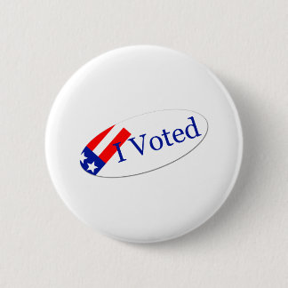 I Voted Sticker 6 Cm Round Badge